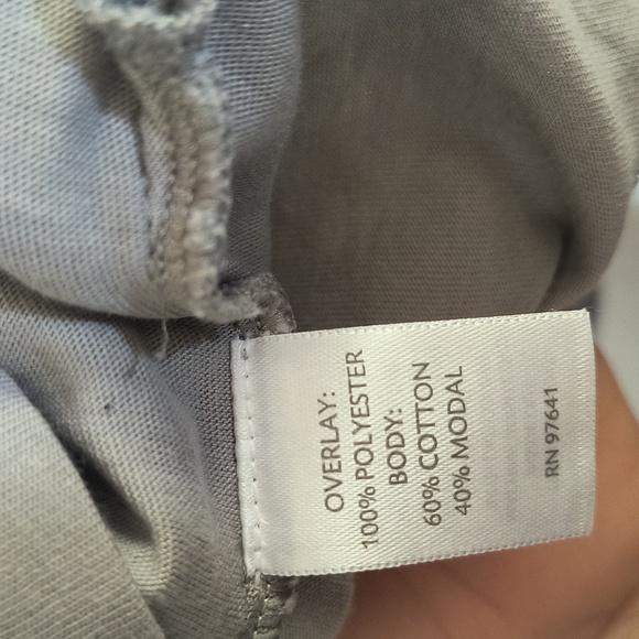 J.Jill Gray Crochet Lace Overlay 3/4 Sleeve Blouse Sz 4XL Women - Picture 9 of 10